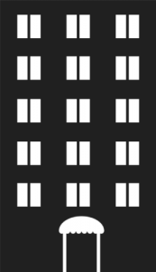 condo building graphic black Multi-Unit Apartment windows